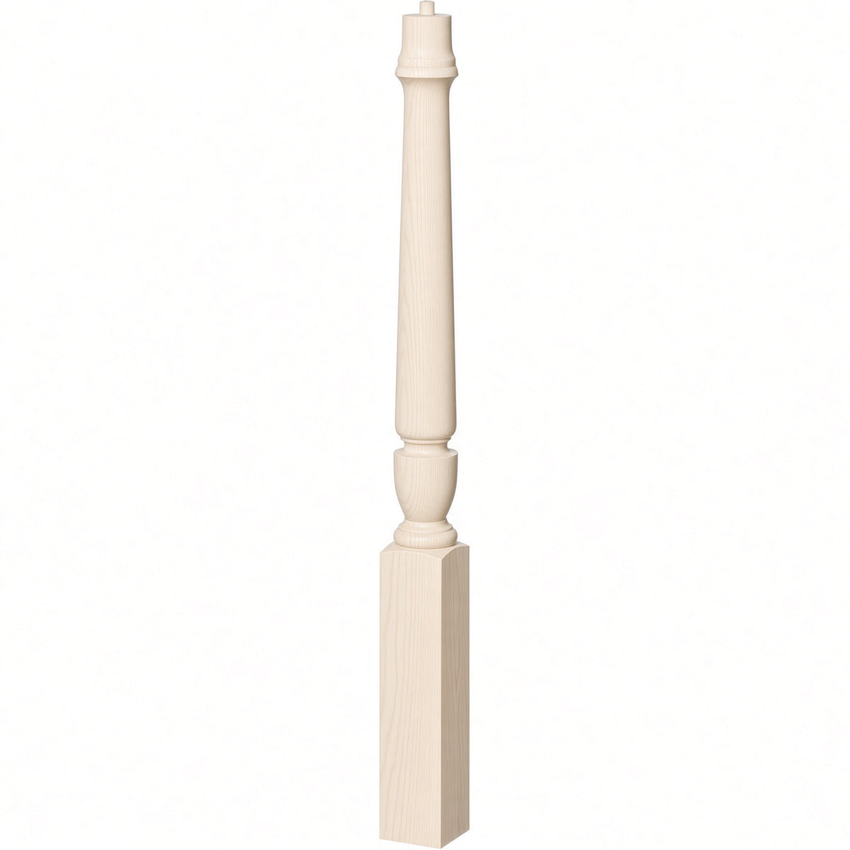 3010 3-1/2" x 43", or 3011 48" Bunker Hill Starting Newel Post, Soft Maple