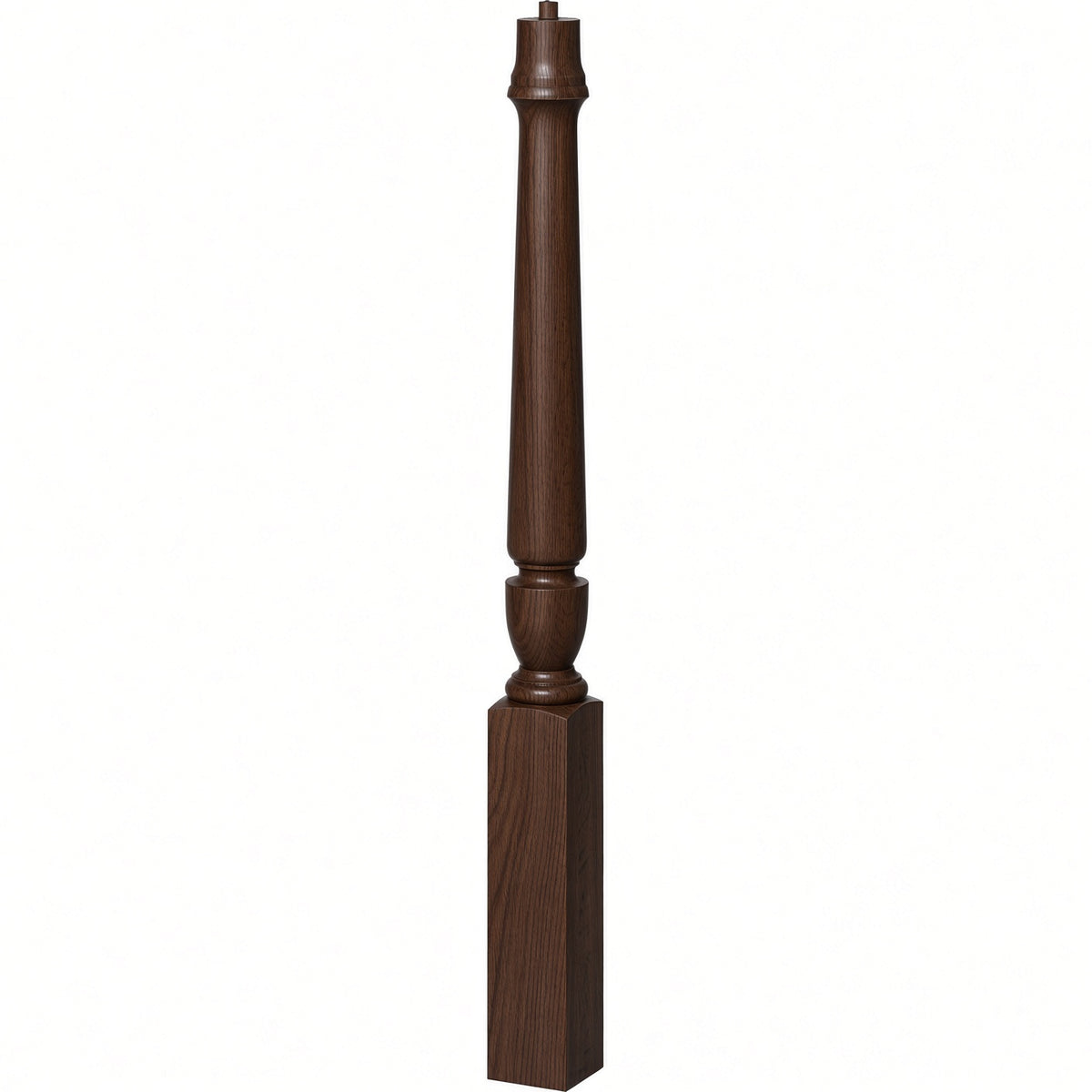 3010 3-1/2" x 43", or 3011 48" Bunker Hill Starting Newel Post, Walnut