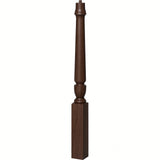 3010 3-1/2" x 43", or 3011 48" Bunker Hill Starting Newel Post, Walnut