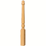 3010 3-1/2" x 43", or 3011 48" Bunker Hill Starting Newel Post, Yellow Pine