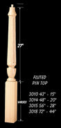C-3010F Fluted 43" Universal Pin Top Newel Post
