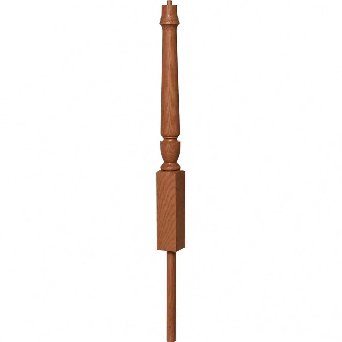 3012 3-1/2" x 41" Bunker Hill Volute Newel Post with Adjustable Dowel, American Cherry
