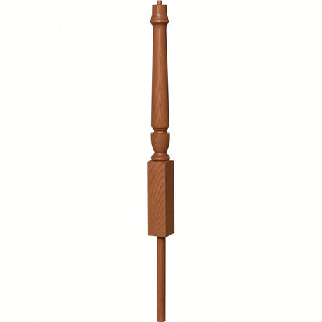 3012 3-1/2" x 41" Bunker Hill Volute Newel Post with Adjustable Dowel, American Cherry