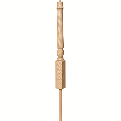 3012 3-1/2" x 41" Bunker Hill Volute Newel Post with Adjustable Dowel, Ash