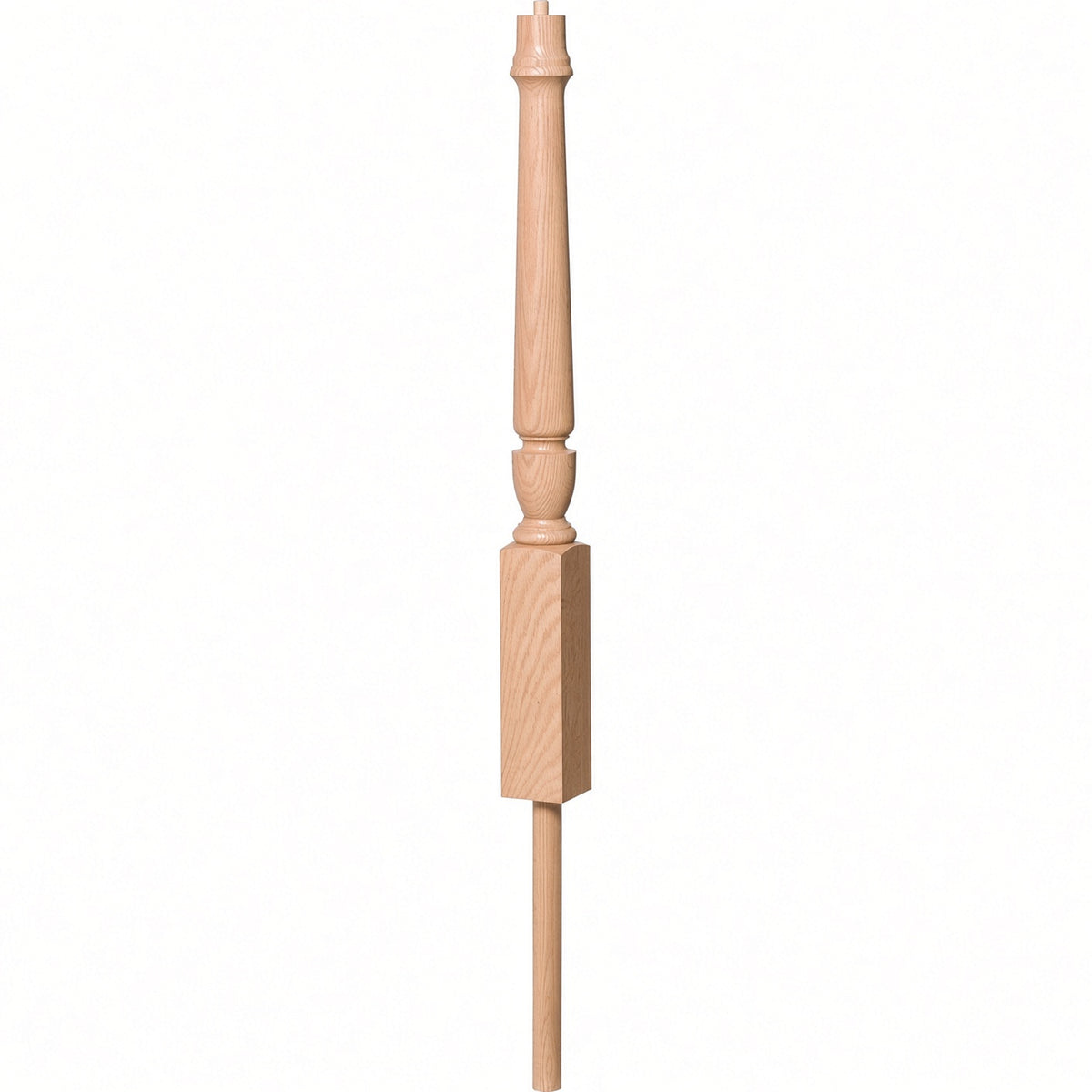 3012 3-1/2" x 41" Bunker Hill Volute Newel Post with Adjustable Dowel, Beech