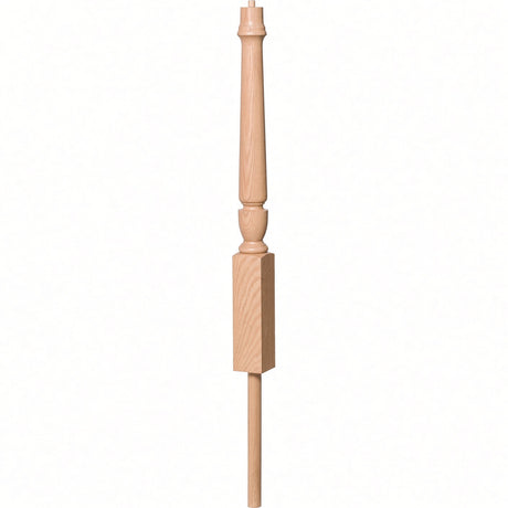 3012 3-1/2" x 41" Bunker Hill Volute Newel Post with Adjustable Dowel, Beech