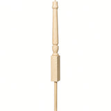 3012 3-1/2" x 41" Bunker Hill Volute Newel Post with Adjustable Dowel, Birch