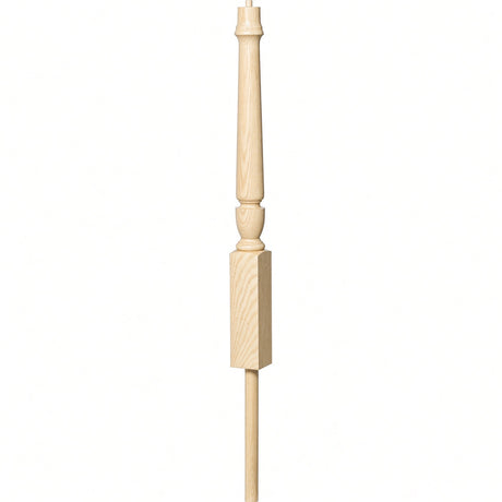 3012 3-1/2" x 41" Bunker Hill Volute Newel Post with Adjustable Dowel, Birch