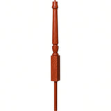 3012 3-1/2" x 41" Bunker Hill Volute Newel Post with Adjustable Dowel, Brazilian Cherry