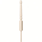 3012 3-1/2" x 41" Bunker Hill Volute Newel Post with Adjustable Dowel, Hard Maple