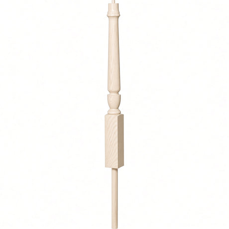 3012 3-1/2" x 41" Bunker Hill Volute Newel Post with Adjustable Dowel, Hard Maple