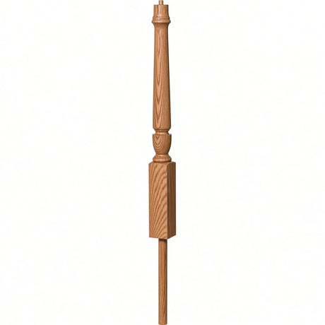 3012 3-1/2" x 41" Bunker Hill Volute Newel Post with Adjustable Dowel, Hickory