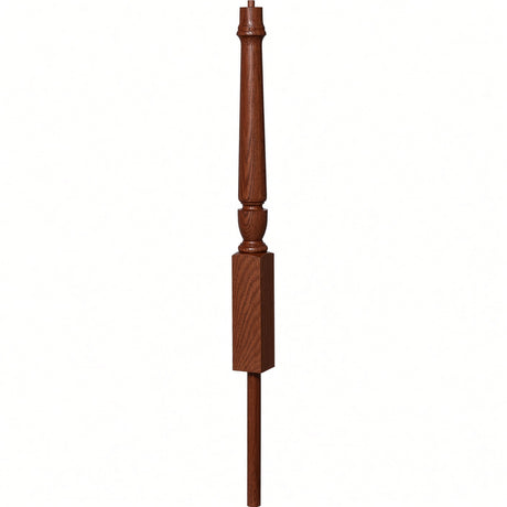 3012 3-1/2" x 41" Bunker Hill Volute Newel Post with Adjustable Dowel, Mahogany