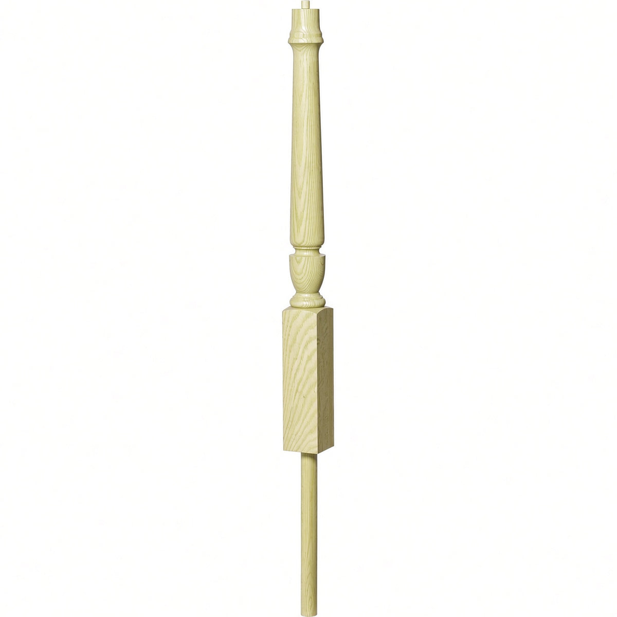 3012 3-1/2" x 41" Bunker Hill Volute Newel Post with Adjustable Dowel, Poplar