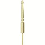 3012 3-1/2" x 41" Bunker Hill Volute Newel Post with Adjustable Dowel, Poplar