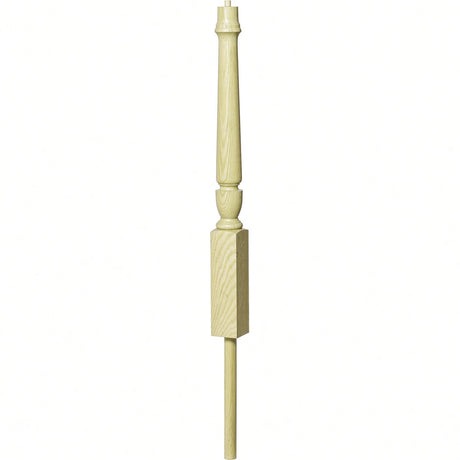 3012 3-1/2" x 41" Bunker Hill Volute Newel Post with Adjustable Dowel, Poplar