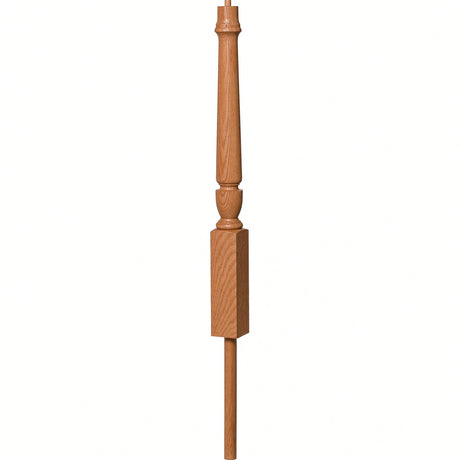 3012 3-1/2" x 41" Bunker Hill Volute Newel Post with Adjustable Dowel, Red Oak