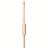 3012 3-1/2" x 41" Bunker Hill Volute Newel Post with Adjustable Dowel, Soft Maple