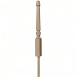 3012 3-1/2" x 41" Bunker Hill Volute Newel Post with Adjustable Dowel, White Oak