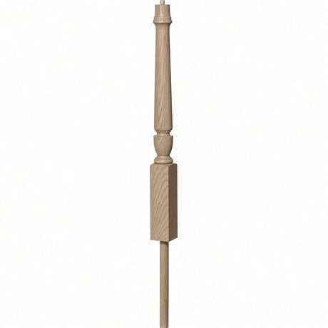 3012 3-1/2" x 41" Bunker Hill Volute Newel Post with Adjustable Dowel, White Oak