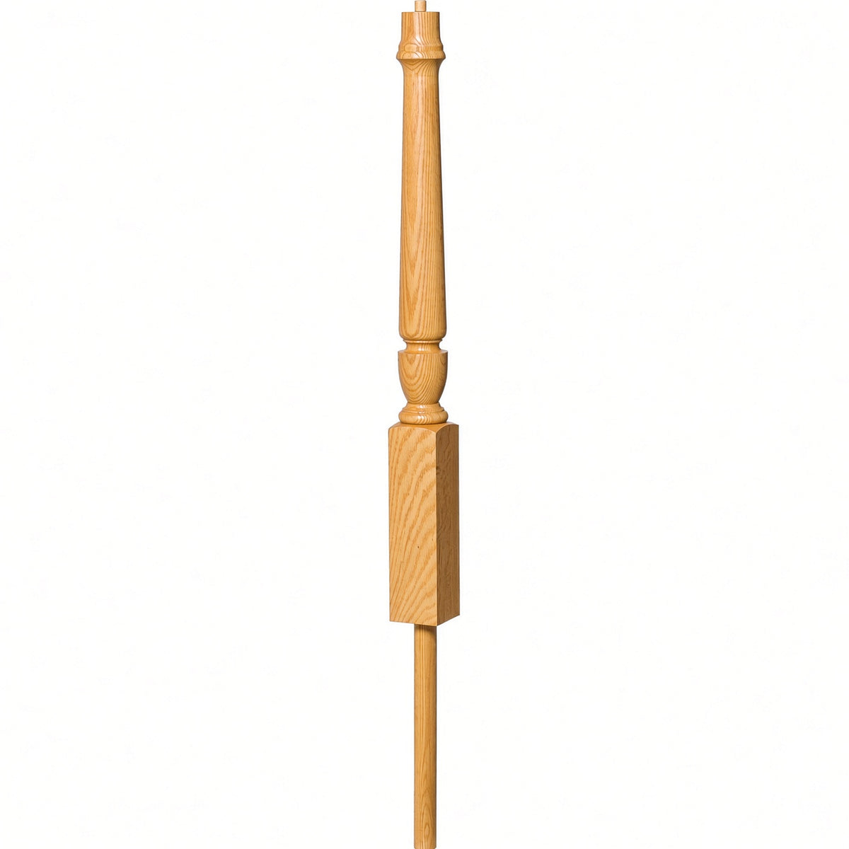 3012 3-1/2" x 41" Bunker Hill Volute Newel Post with Adjustable Dowel, Yellow Pine