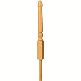 3012 3-1/2" x 41" Bunker Hill Volute Newel Post with Adjustable Dowel, Yellow Pine