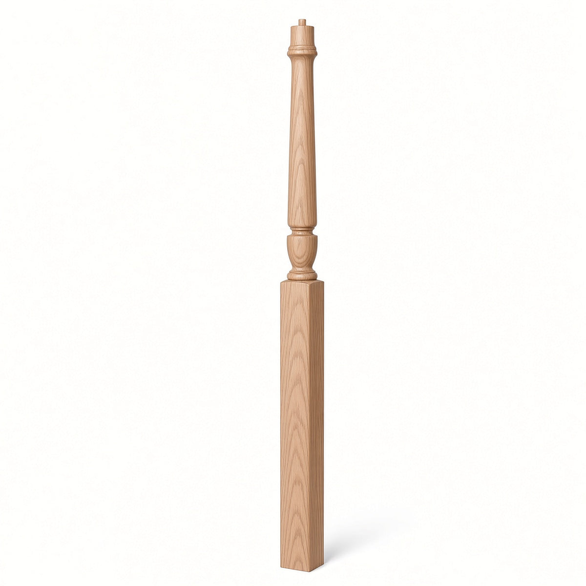 3015 Plain Bunker Hill Gooseneck Landing Newel Post, 3-1/2" x 56" or 60", Beech