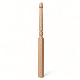 3015 Plain Bunker Hill Gooseneck Landing Newel Post, 3-1/2" x 56" or 60", Beech