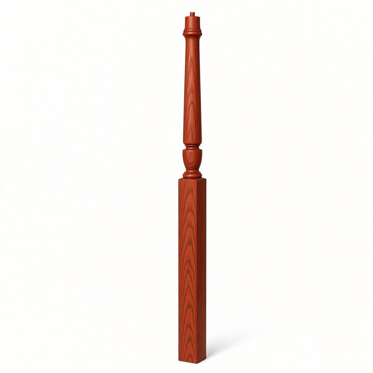 3015 Plain Bunker Hill Gooseneck Landing Newel Post, 3-1/2" x 56" or 60", Brazilian herry