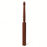 3015 Plain Bunker Hill Gooseneck Landing Newel Post, 3-1/2" x 56" or 60", Mahogany