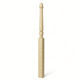 3015 Plain Bunker Hill Gooseneck Landing Newel Post, 3-1/2" x 56" or 60", Poplar