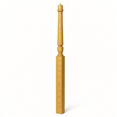 3015 Plain Bunker Hill Gooseneck Landing Newel Post, 3-1/2" x 56" or 60", Yellow Pine