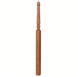 3018 3-1/2" x 72" Bunker Hill Pin Top Gooseneck Landing Newel Post, American Cherry