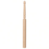 3018 3-1/2" x 72" Bunker Hill Pin Top Gooseneck Landing Newel Post, Beech