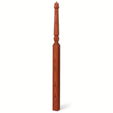 3018 3-1/2" x 72" Bunker Hill Pin Top Gooseneck Landing Newel Post, Brazilian Cherry