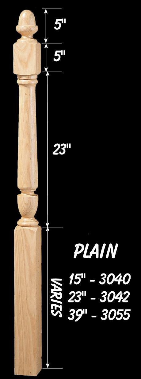 CH-3055 Plain 72" Winder Acorn Top Newel Post