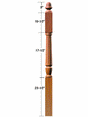 F-3045 Fluted 2nd Floor Bunker Hill Newel Post