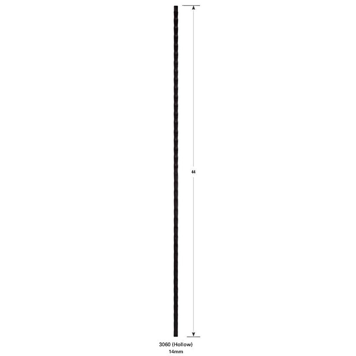 3060 Hollow 14mm Plain Bar