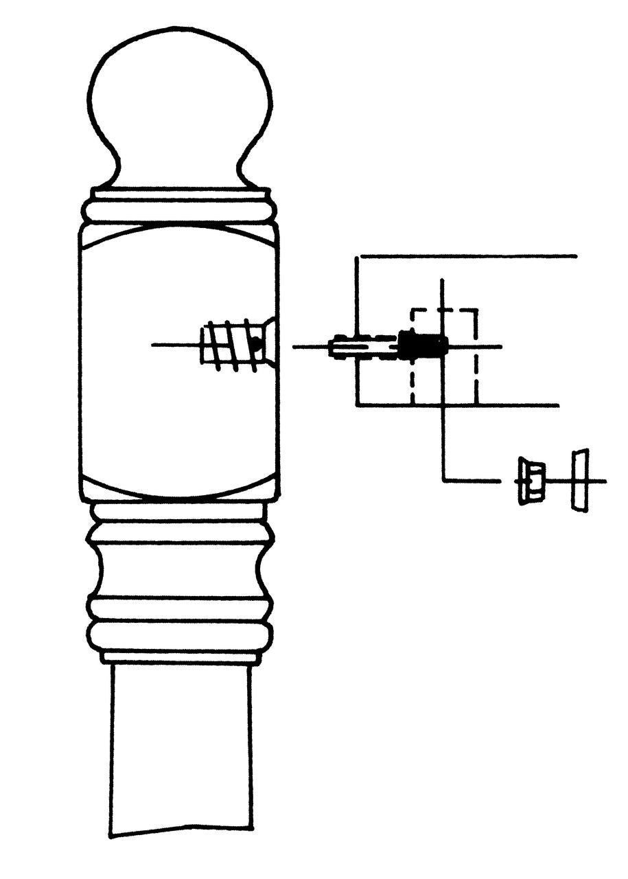 3075 Rail to Newel Flush Mount Kit