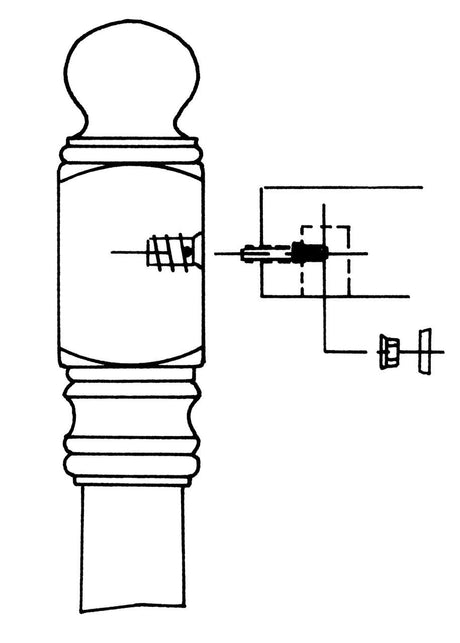 3075 Rail to Newel Flush Mount Kit