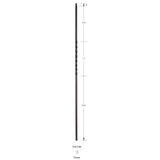 3101 1/2" x 44" Single Twist Hollow Stair Baluster