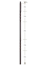 3102-30 30" Tubular Steel Double Twist Knee Wall Baluster