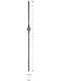 3121-44 44" Tubular Steel Single Basket Knee Wall Baluster 