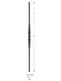 3201 Hammered Feathered Iron Baluster