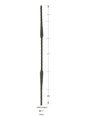 3202 Hollow Hammered Split Feather Iron Baluster