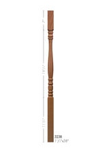 3238 38" Square Top Hampton Elegant Rise Baluster