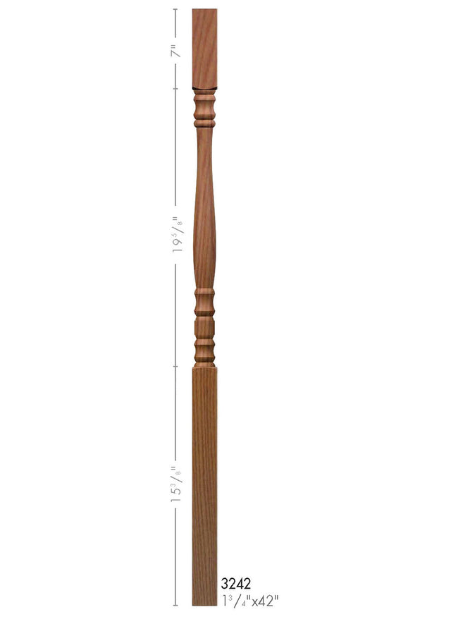 3242 42" Square Top Hampton Elegant Rise Baluster