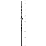 3321 Single Basket Two Ribbon Hollow 12mm Stair Baluster