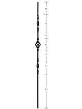 3321 2 Ribbons 1 Basket Hollow Baluster