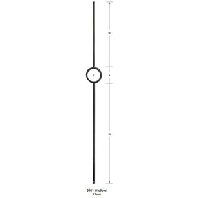 3401 Forma Single Ring Hollow 12mm Stair Baluster